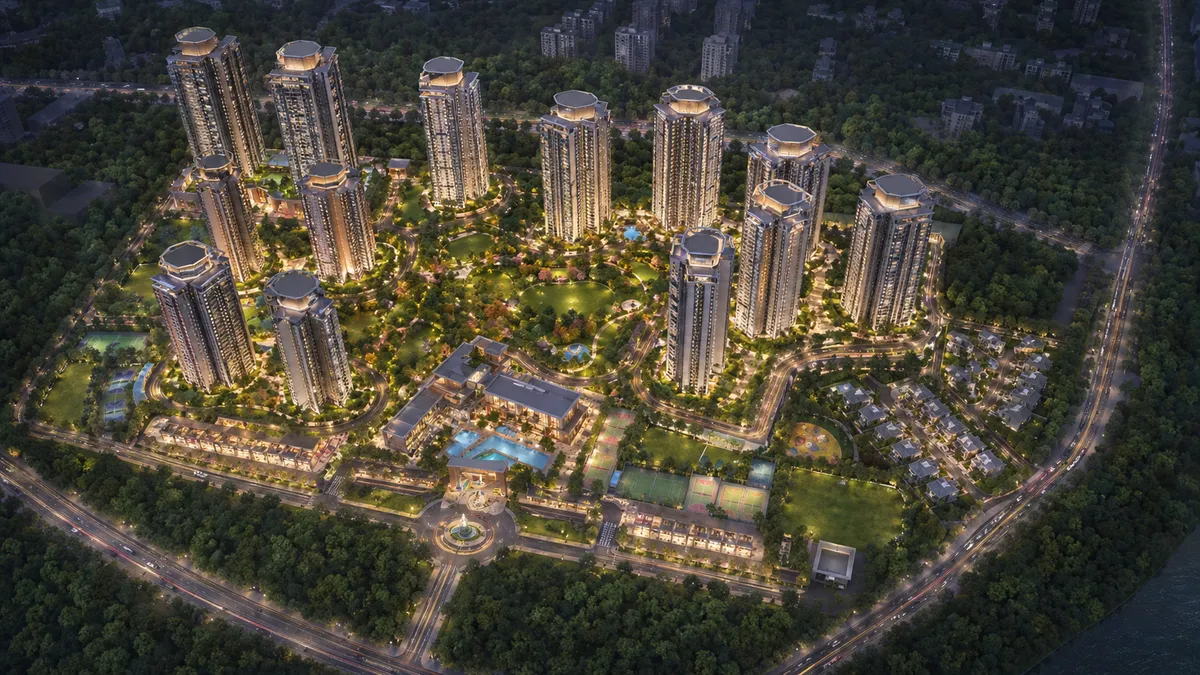 Aerial view of the Residential at The Prestige Place township concept